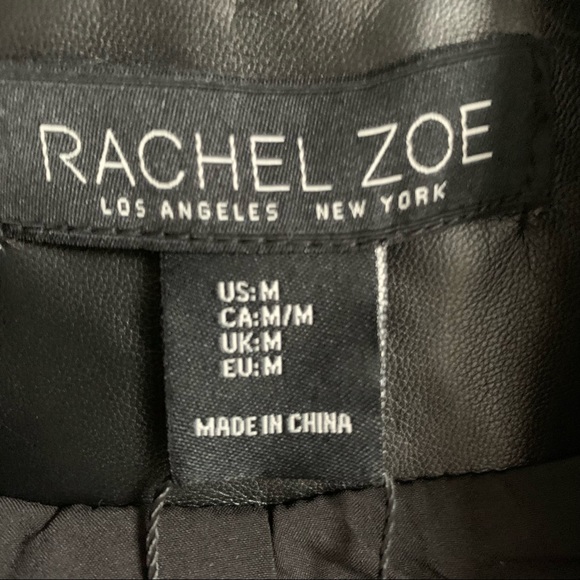 Rachel Zoe Leather Black Blazer Blogger Fav - Picture 7 of 7